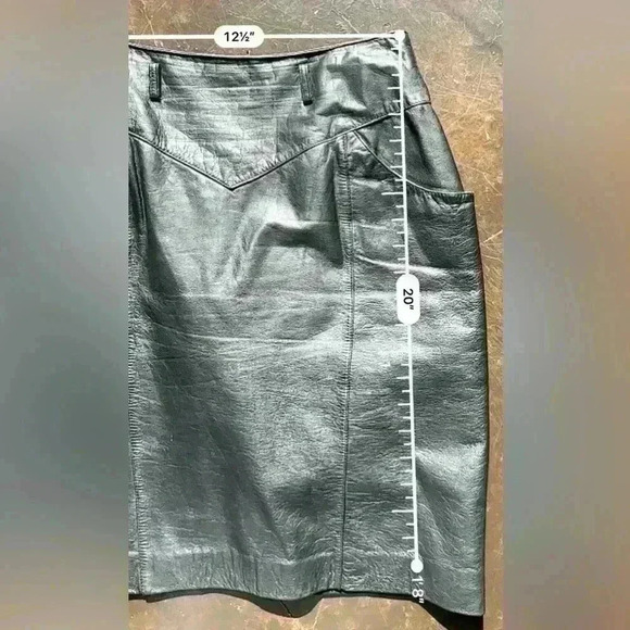 West Bay Vintage Top Grain Leather skirt (X14) - Picture 7 of 8